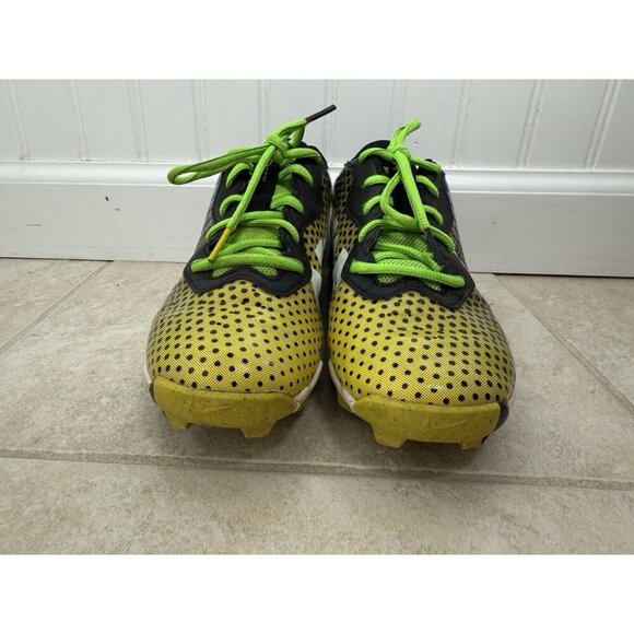 Nike ALPHA HUARACHE 4 KEYSTONE GS 'BLACK OPTI YELLOW' Youth Baseball Cleats 4.5Y - Picture 8 of 13